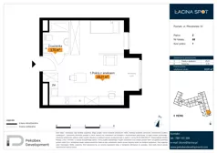 1 pokój, apartament inwestycyjny 32,91 m², piętro 2, oferta nr B.2.68, Łacina Spot, Poznań, Rataje, Łacina, ul. Pleszewska 10