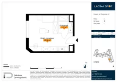 1 pokój, apartament inwestycyjny 24,15 m², piętro 3, oferta nr B.3.70, Łacina Spot, Poznań, Rataje, Łacina, ul. Pleszewska 10