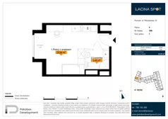 1 pokój, apartament inwestycyjny 24,33 m², piętro 4, oferta nr B.4.106, Łacina Spot, Poznań, Rataje, Łacina, ul. Pleszewska 10