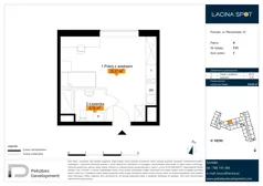 1 pokój, apartament inwestycyjny 24,53 m², piętro 4, oferta nr B.4.111, Łacina Spot, Poznań, Rataje, Łacina, ul. Pleszewska 10