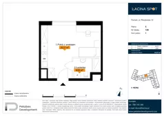 1 pokój, apartament inwestycyjny 24,37 m², piętro 5, oferta nr B.5.139, Łacina Spot, Poznań, Rataje, Łacina, ul. Pleszewska 10