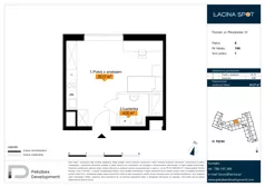 1 pokój, apartament inwestycyjny 24,37 m², piętro 6, oferta nr B.6.166, Łacina Spot, Poznań, Rataje, Łacina, ul. Pleszewska 10