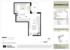2 pokoje, mieszkanie 43,39 m², piętro 1, oferta nr E1.39, Drewnicka, Ząbki, ul. Drewnicka 7