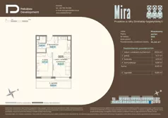 2 pokoje, mieszkanie 41,42 m², parter, oferta nr A.005, Osiedle Mira, Pruszków, Centrum, ul. Miry Zimińskiej – Sygietyńskiej 5