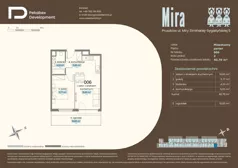 2 pokoje, mieszkanie 40,70 m², parter, oferta nr A.006, Osiedle Mira, Pruszków, Centrum, ul. Miry Zimińskiej – Sygietyńskiej 5