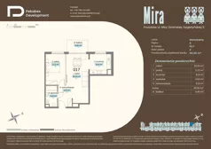 2 pokoje, mieszkanie 50,50 m², piętro 2, oferta nr A.017, Osiedle Mira, Pruszków, Centrum, ul. Miry Zimińskiej – Sygietyńskiej 5