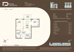 2 pokoje, mieszkanie 51,02 m², piętro 3, oferta nr B.096, Osiedle Mira, Pruszków, Centrum, ul. Miry Zimińskiej – Sygietyńskiej 5