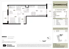 3 pokoje, mieszkanie 60,43 m², piętro 1, oferta nr E1.19, Drewnicka, Ząbki, ul. Drewnicka 7