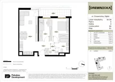 3 pokoje, mieszkanie 60,15 m², parter, oferta nr E1.34, Drewnicka, Ząbki, ul. Drewnicka 7