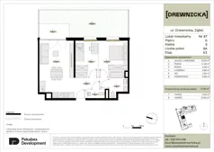 3 pokoje, mieszkanie 57,60 m², parter, oferta nr E1.37, Drewnicka, Ząbki, ul. Drewnicka 7