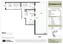 3 pokoje, mieszkanie 70,01 m², parter, oferta nr E1.78, Drewnicka, Ząbki, ul. Drewnicka 7