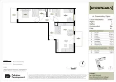 3 pokoje, mieszkanie 70,02 m², piętro 1, oferta nr E1.83, Drewnicka, Ząbki, ul. Drewnicka 7