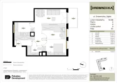3 pokoje, mieszkanie 59,92 m², piętro 2, oferta nr E1.96, Drewnicka, Ząbki, ul. Drewnicka 7