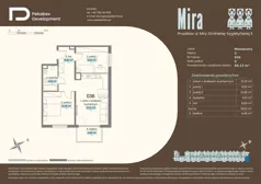 3 pokoje, mieszkanie 59,12 m², piętro 3, oferta nr A.036, Osiedle Mira, Pruszków, Centrum, ul. Miry Zimińskiej – Sygietyńskiej 5