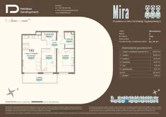 3 pokoje, mieszkanie 61,74 m², piętro 2, oferta nr C.153, Osiedle Mira, Pruszków, Centrum, ul. Miry Zimińskiej – Sygietyńskiej 5
