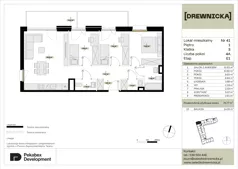 4 pokoje, mieszkanie 76,77 m², piętro 1, oferta nr E1.41, Drewnicka, Ząbki, ul. Drewnicka 7