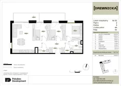 4 pokoje, mieszkanie 76,77 m², piętro 2, oferta nr E1.51, Drewnicka, Ząbki, ul. Drewnicka 7