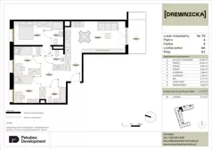 4 pokoje, mieszkanie 77,74 m², piętro 4, oferta nr E1.70, Drewnicka, Ząbki, ul. Drewnicka 7