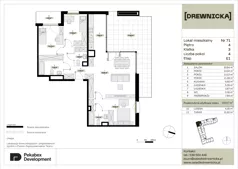 4 pokoje, mieszkanie 102,57 m², piętro 4, oferta nr E1.71, Drewnicka, Ząbki, ul. Drewnicka 7