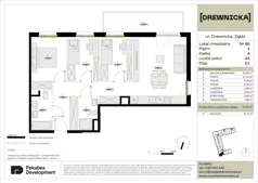 4 pokoje, mieszkanie 75,10 m², piętro 1, oferta nr E1.86, Drewnicka, Ząbki, ul. Drewnicka 7