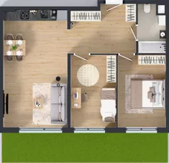 3 pokoje, mieszkanie 62,82 m², parter, oferta nr D.199, Osiedle Mira, Pruszków, Centrum, ul. Miry Zimińskiej – Sygietyńskiej 5