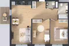 3 pokoje, mieszkanie 64,62 m², piętro 2, oferta nr D.206, Osiedle Mira, Pruszków, Centrum, ul. Miry Zimińskiej – Sygietyńskiej 5
