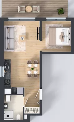 2 pokoje, mieszkanie 36,48 m², piętro 4, oferta nr D.213, Osiedle Mira, Pruszków, Centrum, ul. Miry Zimińskiej – Sygietyńskiej 5