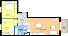 3 pokoje, mieszkanie 58,70 m², piętro 2, oferta nr B39, Milczańska 18, Poznań, Rataje, Łacina, ul. Milczańska 18