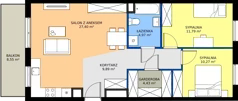 3 pokoje, mieszkanie 68,75 m², piętro 2, oferta nr D84, Milczańska 18, Poznań, Rataje, Łacina, ul. Milczańska 18