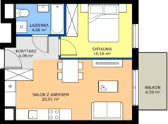2 pokoje, mieszkanie 38,29 m², piętro 3, oferta nr C63, Milczańska 18, Poznań, Rataje, Łacina, ul. Milczańska 18