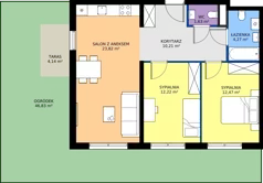 3 pokoje, mieszkanie 64,62 m², parter, oferta nr D.198, Osiedle Mira, Pruszków, Centrum, ul. Miry Zimińskiej – Sygietyńskiej 5