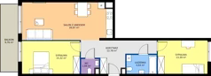 3 pokoje, mieszkanie 74,74 m², piętro 1, oferta nr C.140, Osiedle Mira, Pruszków, Centrum, ul. Miry Zimińskiej – Sygietyńskiej 5