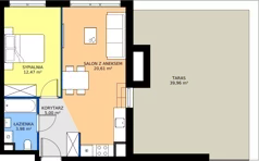 2 pokoje, mieszkanie 42,06 m², piętro 6, oferta nr A.069, Osiedle Mira, Pruszków, Centrum, ul. Miry Zimińskiej – Sygietyńskiej 5