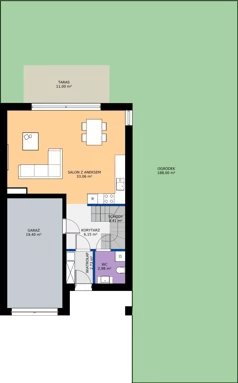Dom 134,07 m², oferta nr 43B, Domy Golfowe III , Wrocław, Kryniczno ul. Pod lasem 