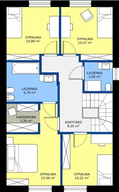 Dom 134,07 m², oferta nr 43B, Domy Golfowe III , Wrocław, Kryniczno ul. Pod lasem 
