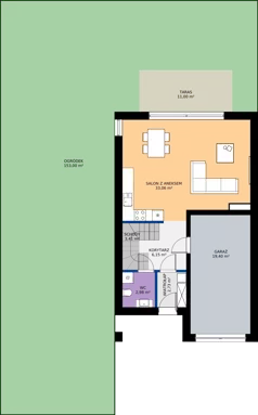 Dom 134,07 m², oferta nr 41A, Domy Golfowe III , Wrocław, Kryniczno ul. Pod lasem 