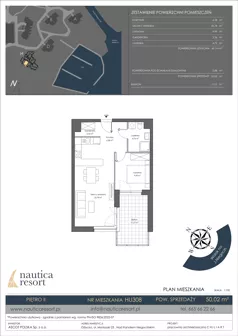 2 pokoje, lokal inwestycyjny 50,02 m², piętro 2, oferta nr H.308, Nautica Resort, Giżycko, ul. Moniuszki 23