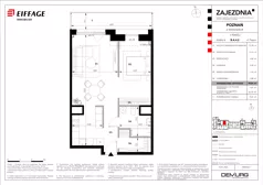 1 pokój, mieszkanie 59,84 m², piętro 4, oferta nr B.A.4.2, Zajezdnia, Poznań, Jeżyce, Jeżyce, ul. Zwierzyniecka 26