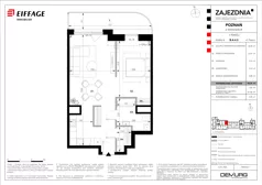 1 pokój, mieszkanie 58,33 m², piętro 4, oferta nr B.A.4.3, Zajezdnia, Poznań, Jeżyce, Jeżyce, ul. Zwierzyniecka 26
