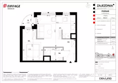 1 pokój, mieszkanie 32,80 m², piętro 3, oferta nr B.C.3.1, Zajezdnia, Poznań, Jeżyce, Jeżyce, ul. Zwierzyniecka 26