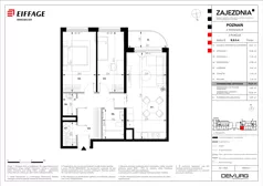 3 pokoje, mieszkanie 70,29 m², parter, oferta nr B.B.0.4, Zajezdnia, Poznań, Jeżyce, Jeżyce, ul. Zwierzyniecka 26