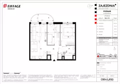 3 pokoje, mieszkanie 51,24 m², piętro 1, oferta nr B.A.1.15, Zajezdnia, Poznań, Jeżyce, Jeżyce, ul. Zwierzyniecka 26