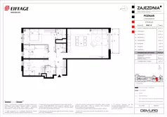 4 pokoje, mieszkanie 97,29 m², piętro 1, oferta nr B.B.1.2, Zajezdnia, Poznań, Jeżyce, Jeżyce, ul. Zwierzyniecka 26