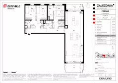 4 pokoje, mieszkanie 119,04 m², piętro 2, oferta nr B.A.2.7, Zajezdnia, Poznań, Jeżyce, Jeżyce, ul. Zwierzyniecka 26