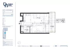 2 pokoje, apartament 37,89 m², piętro 1, oferta nr 1/43/, Omega Lake Apartments, Olsztyn, Dajtki, ul. Sielska 4