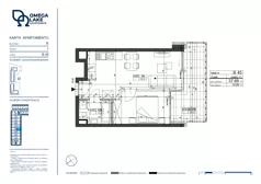 2 pokoje, apartament 37,69 m², piętro 1, oferta nr 1/45/, Omega Lake Apartments, Olsztyn, Dajtki, ul. Sielska 4
