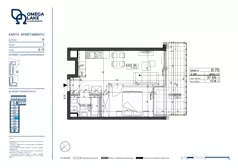 2 pokoje, apartament 37,69 m², piętro 2, oferta nr 2/76/, Omega Lake Apartments, Olsztyn, Dajtki, ul. Sielska 4