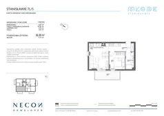 2 pokoje, mieszkanie 36,99 m², piętro 1, oferta nr B11-5, Młode Stanisławie - bud B10, B11, Stanisławie, ul. Stanisławie 7A