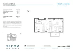 3 pokoje, mieszkanie 55,95 m², piętro 2, oferta nr B8-8, Młode Stanisławie - bud B8, B9, Stanisławie, ul. Stanisławie 7A