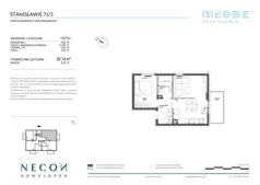 2 pokoje, mieszkanie 34,14 m², piętro 1, oferta nr B9-3, Młode Stanisławie - bud B8, B9, Stanisławie, ul. Stanisławie 7A
